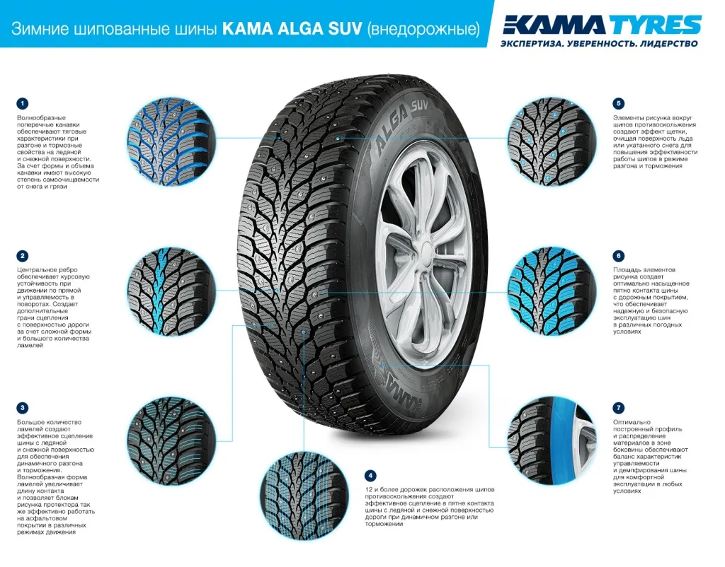 Зимние шипованные шины KAMA ALGA SUV (НК-532) 185/75 R16 в Завитинске Зимние шипованные шины KAMA ALGA SUV (НК-532) 185/75 R16 в Завитинске
